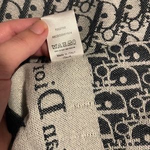 Christian Dior Scarf CD Oblique 35 X 180cm Bleu Marine Monogram